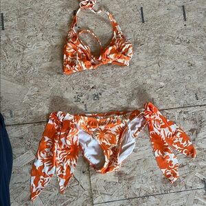 J Crew Bikini in Orange and White